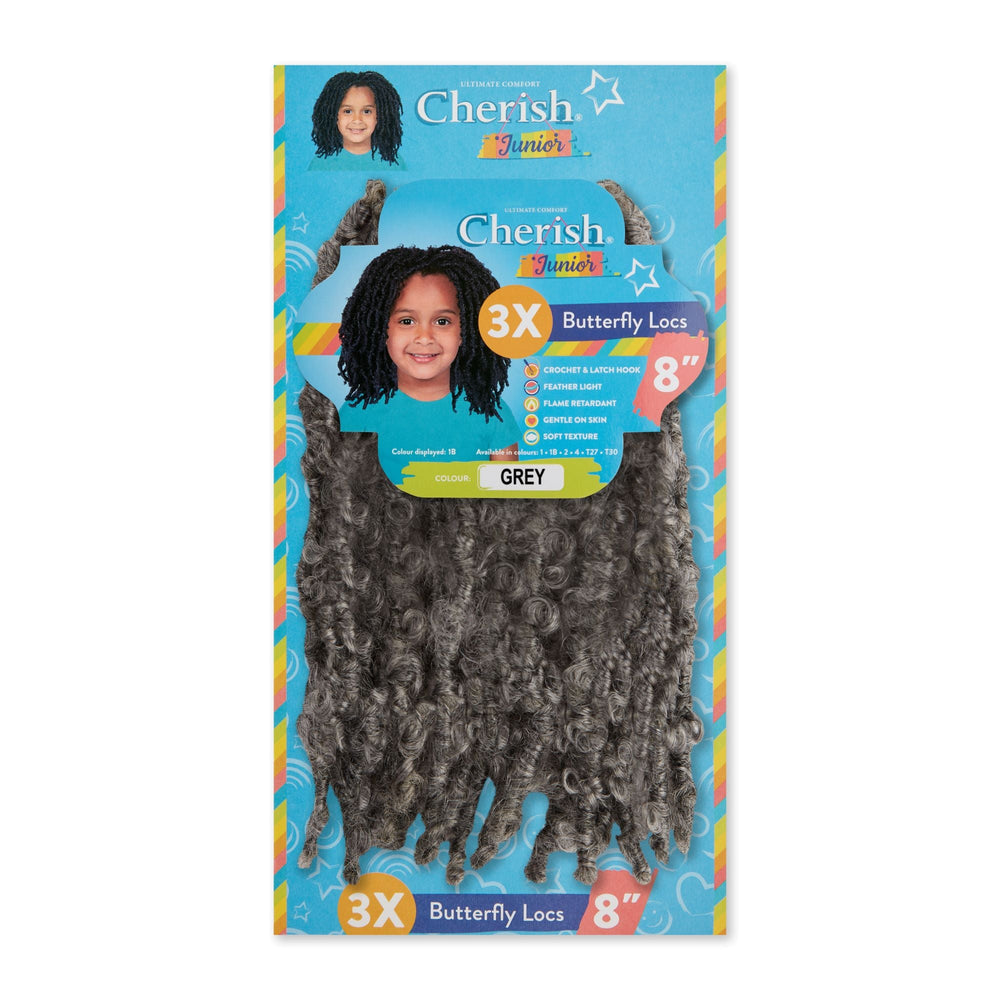 Cherish Junior Kids Bulk  Butterfly Locs 3X pack 8"