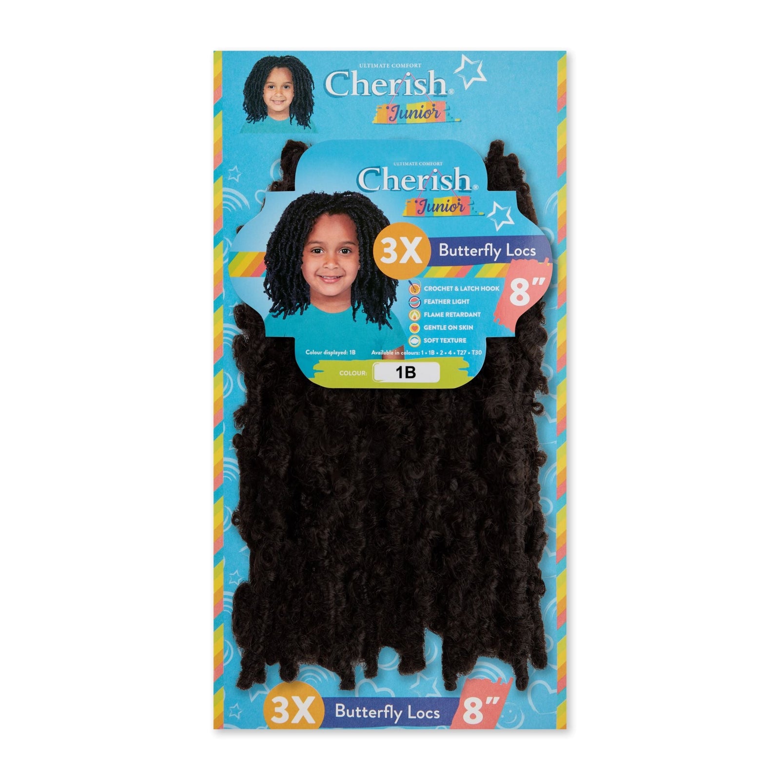 Cherish Junior Kids Bulk  Butterfly Locs 3X pack 8"