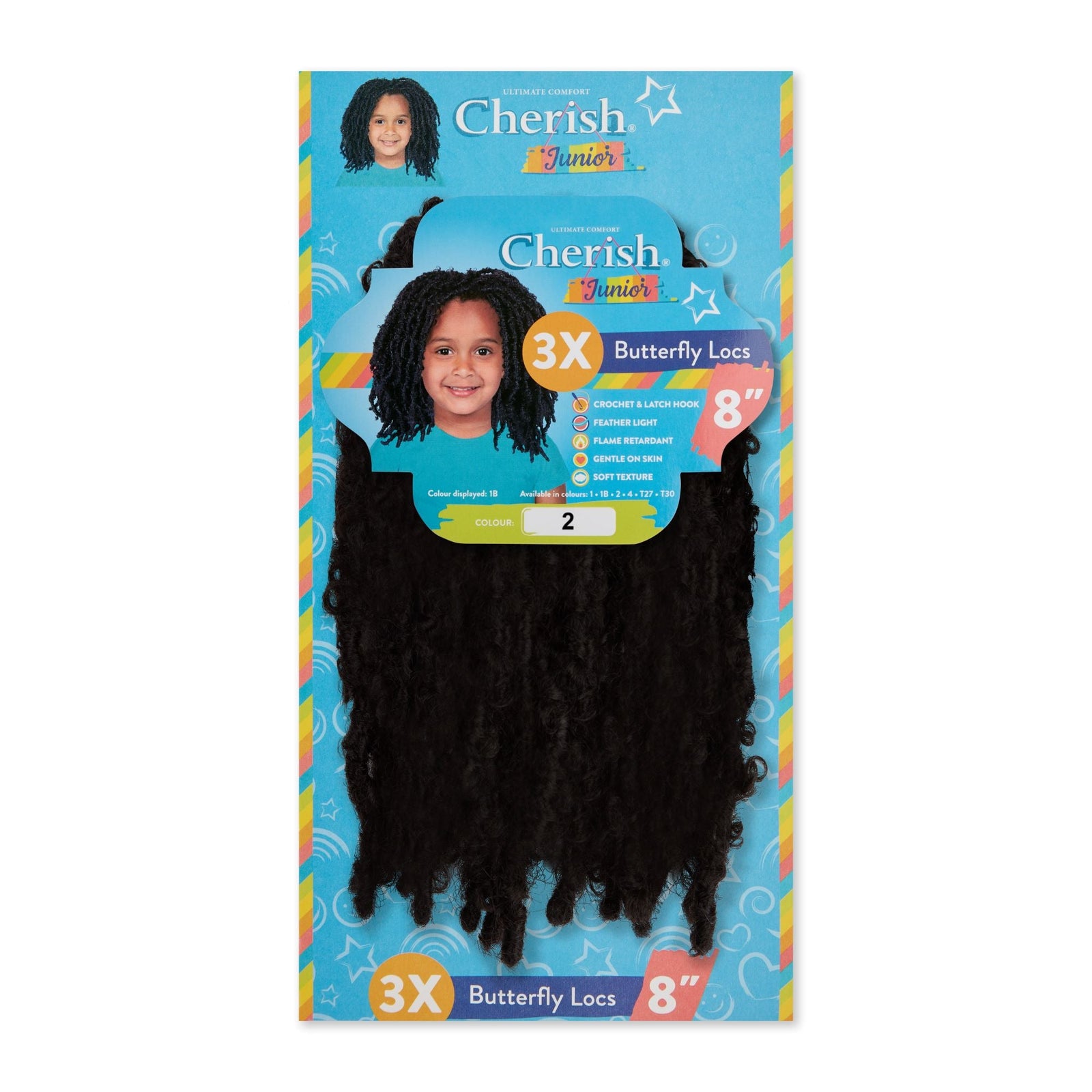Cherish Junior Kids Bulk  Butterfly Locs 3X pack 8"