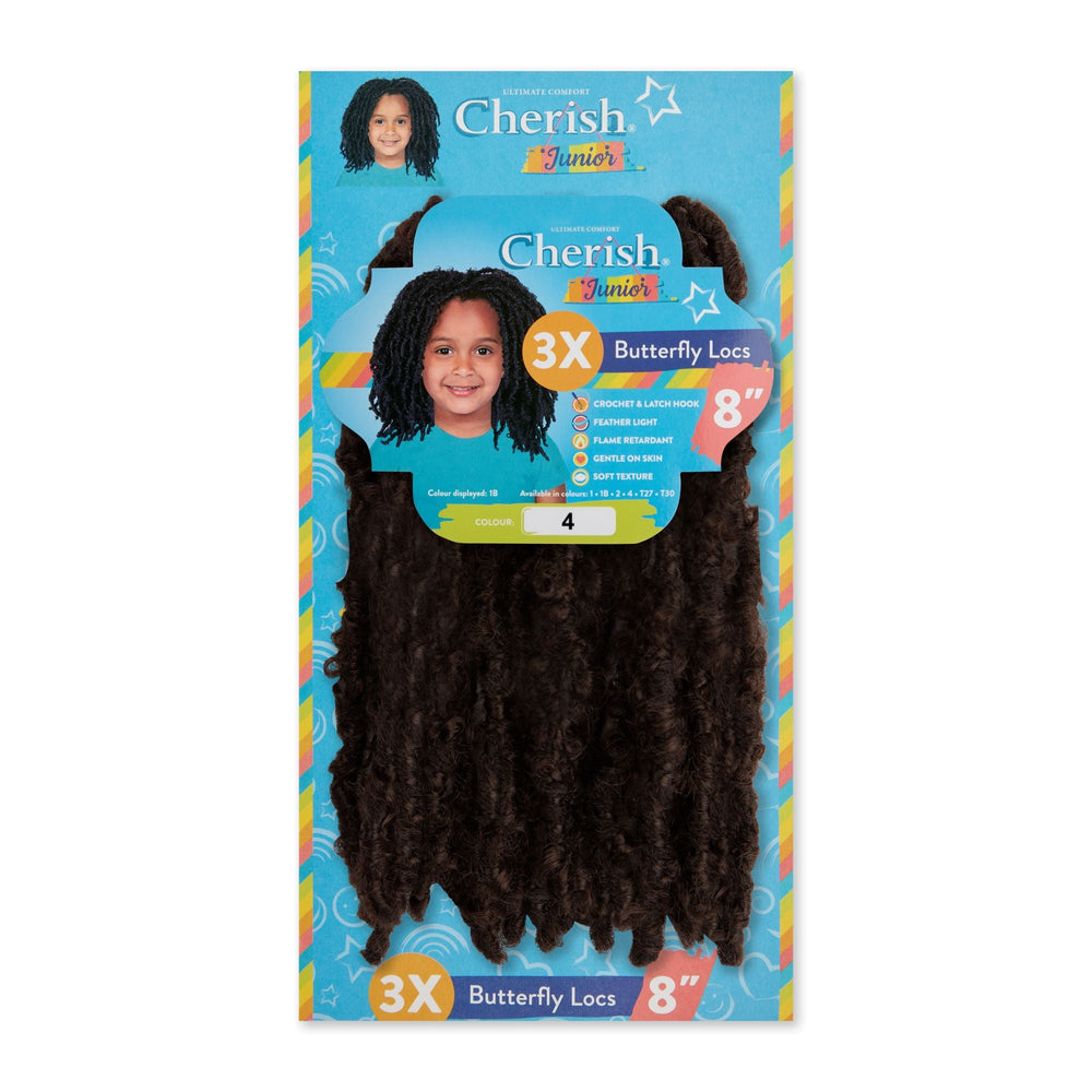 Cherish Junior Kids Bulk  Butterfly Locs 3X pack 8"