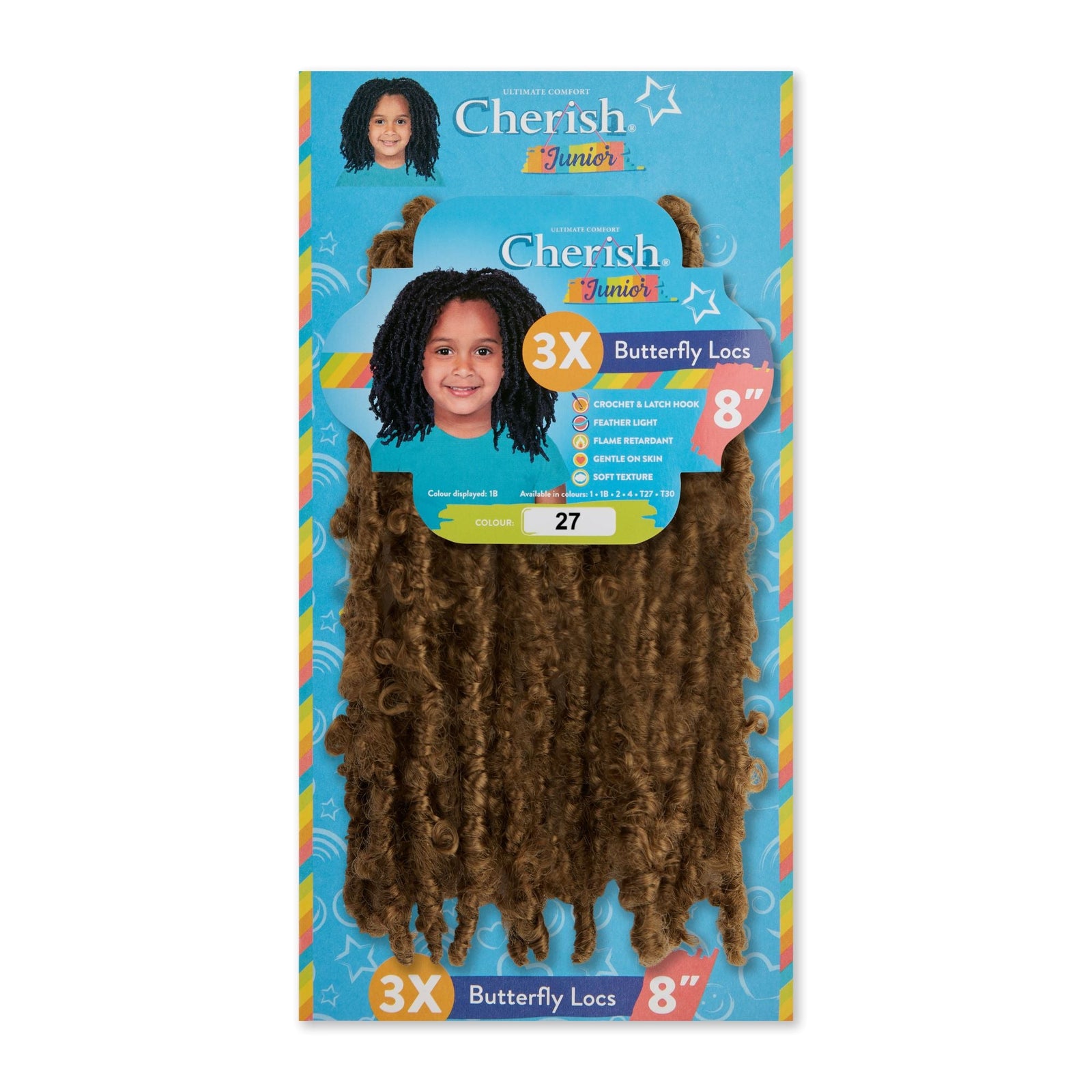 Cherish Junior Kids Bulk  Butterfly Locs 3X pack 8"