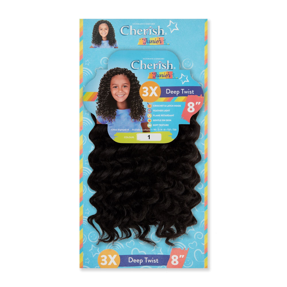 Cherish Junior Kids Bulk Deep Twist 3X Pack 8"