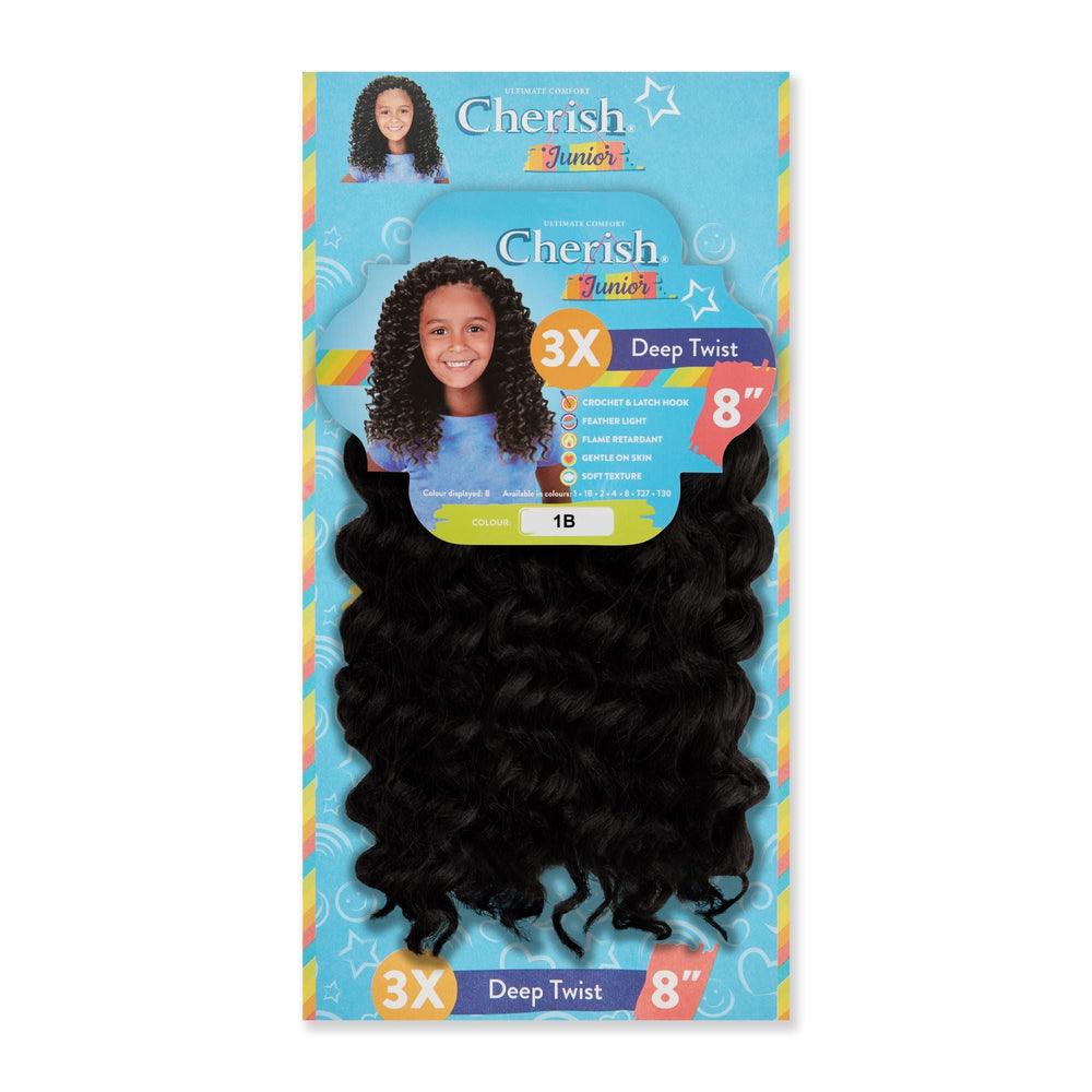 Cherish Junior Kids Bulk Deep Twist 3X Pack 8"