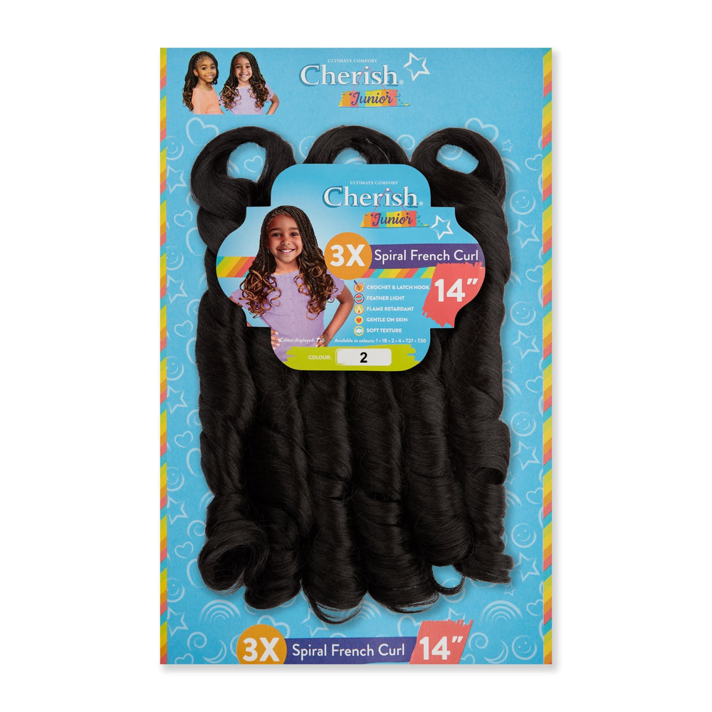 Cherish Junior Kids Spiral French Curl 3X Pack 14"