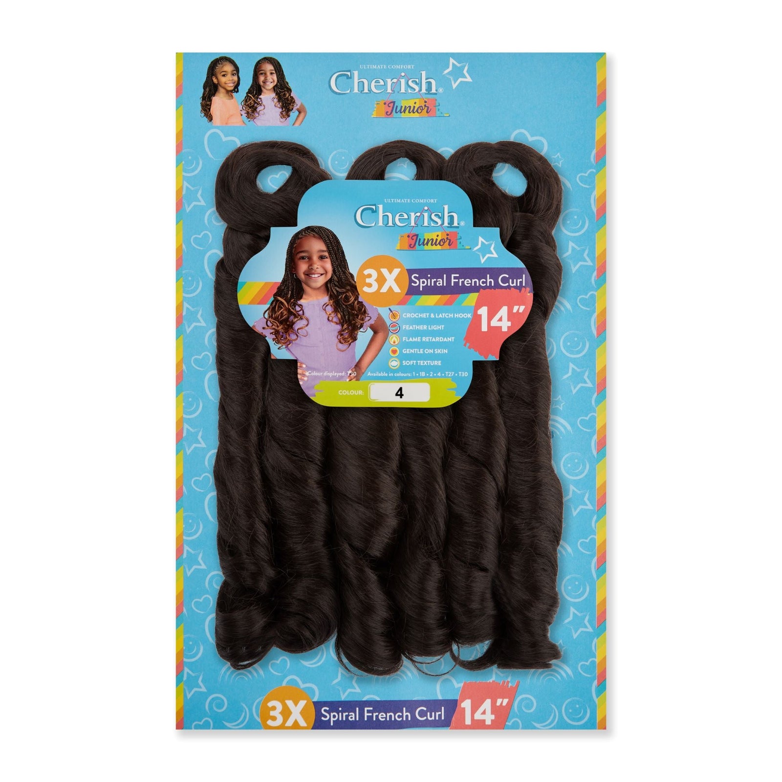 Cherish Junior Kids Spiral French Curl 3X Pack 14"