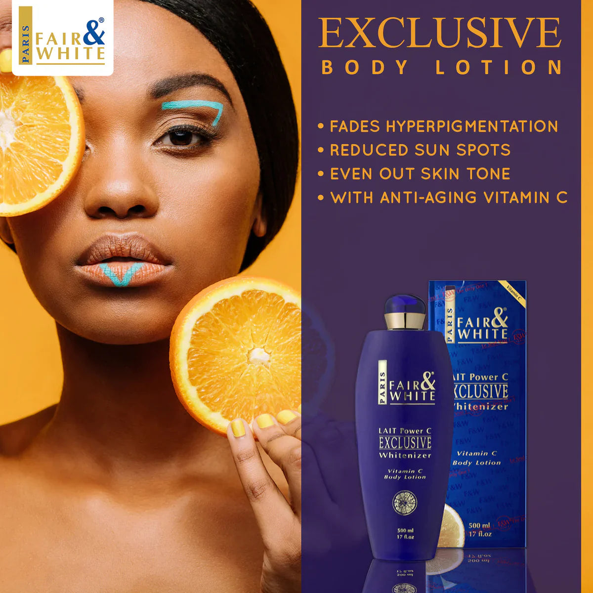 Fair & White Exclusive Body Lotion with Vitamin C 500ml