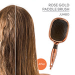Red By Kiss Rose Gold Chrome Paddle ROUND Brush  Perfect for Blow Drying,