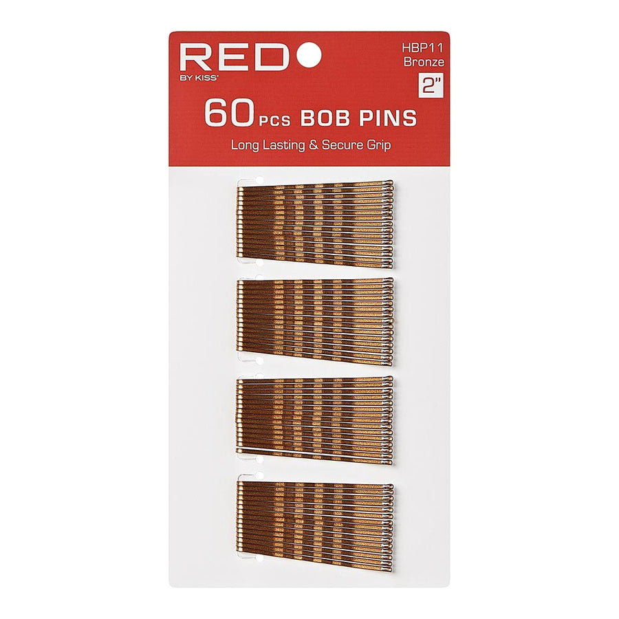 Red By Kiss Bob Pins 2 " Inch Bronze