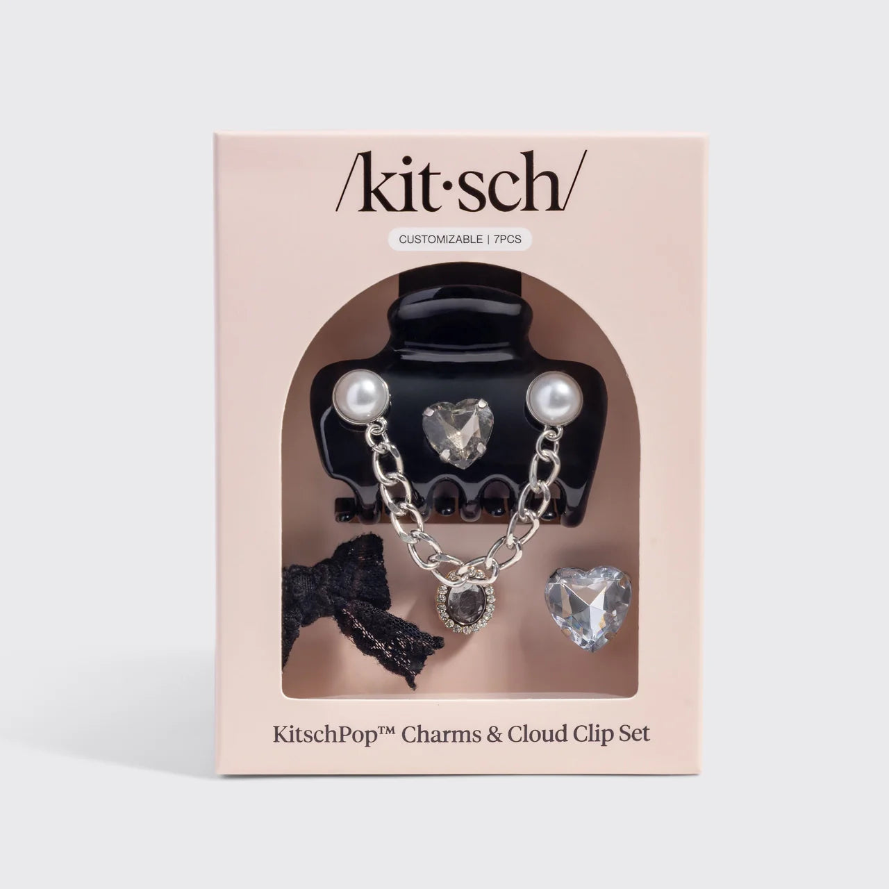 Kitsch pop Cloud Clip 7pc Set Vintage- Black