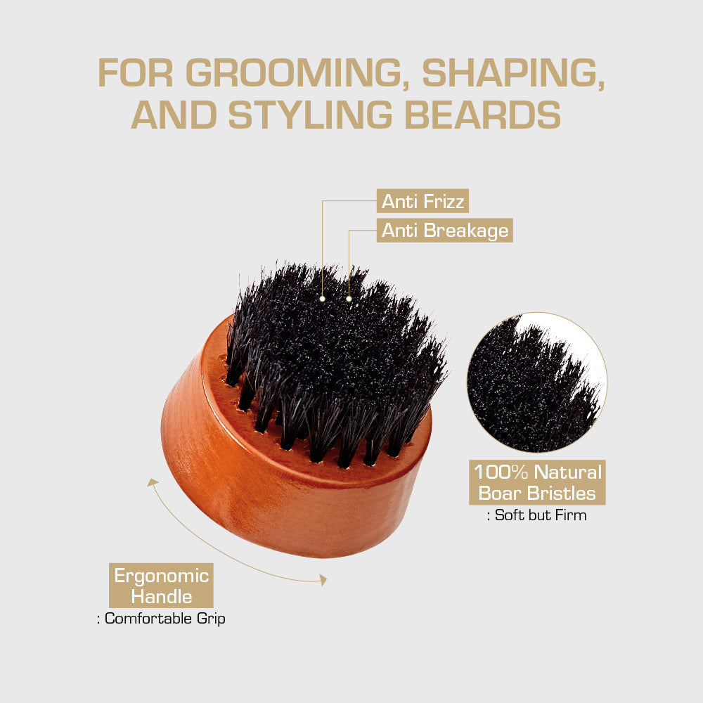 Red By Kiss Premium Beard Medium Soft Round Mini Brush