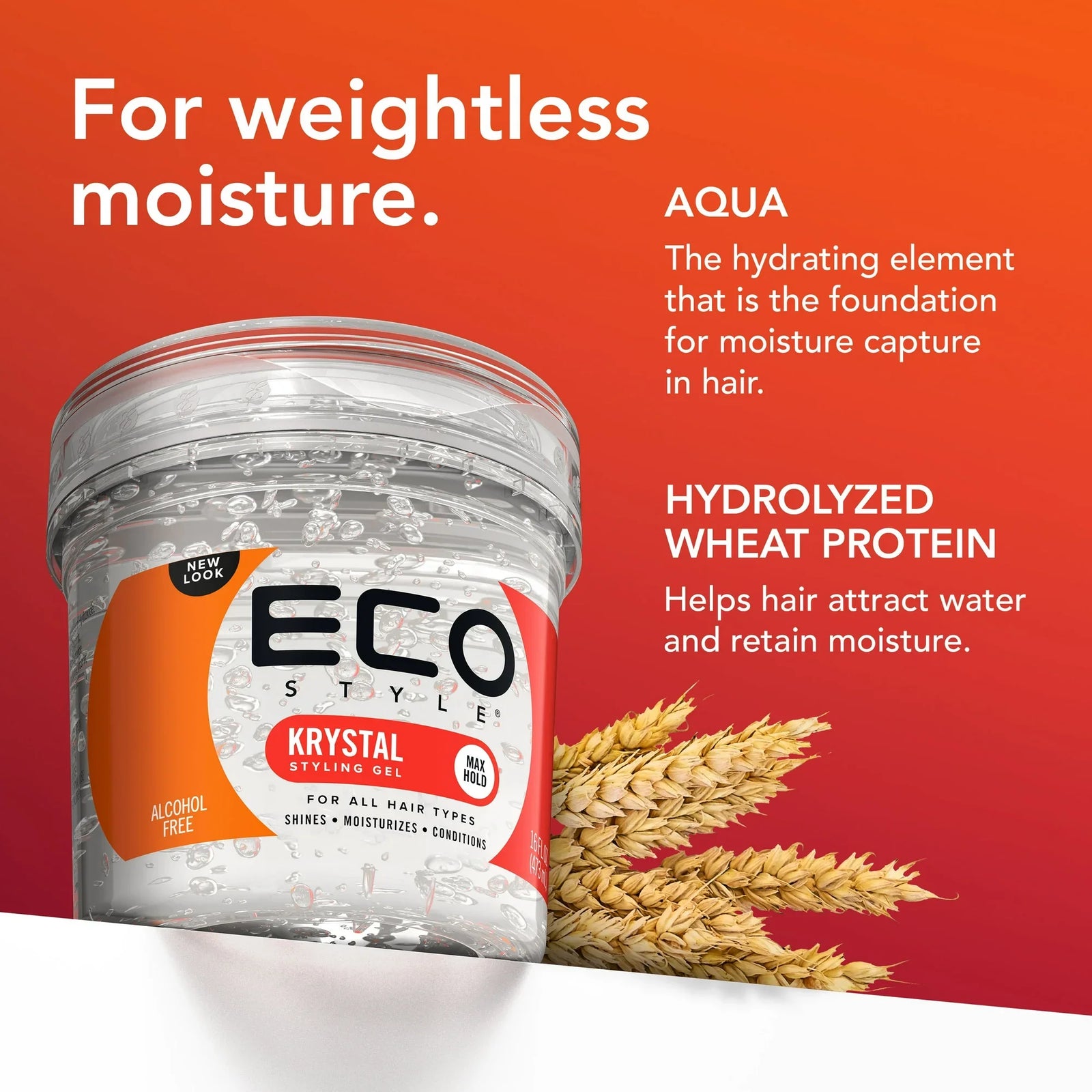 Eco Styler Krystal Clear Hair Styling Gel 236ml/8oz