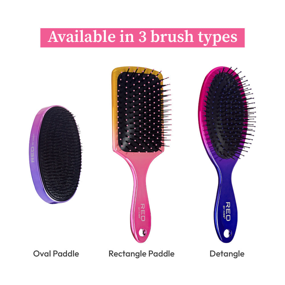 Red By Kiss Crystal Charcoal Brush – Square  Charcoal Infused Brush