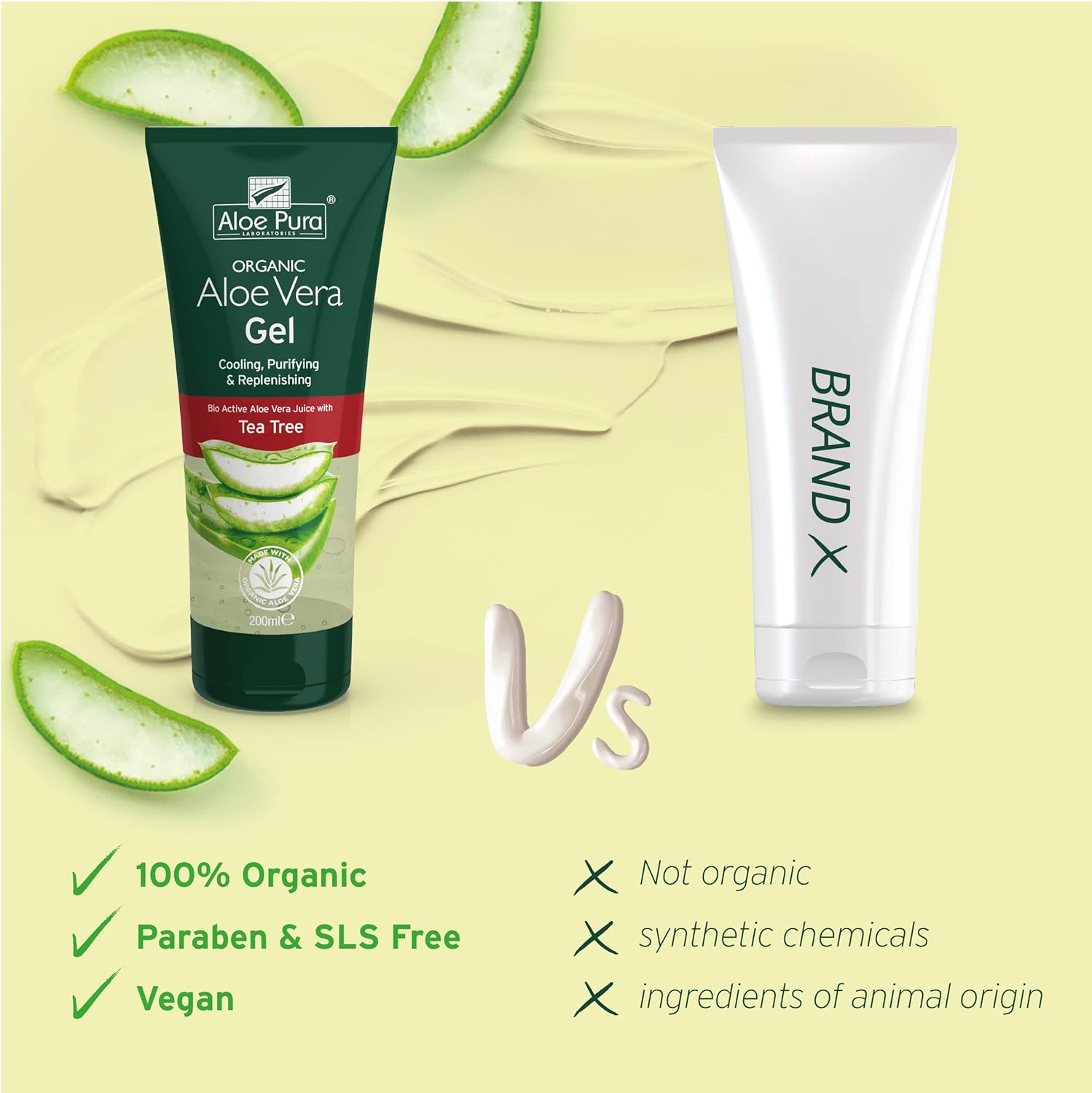Aloe Pura Aloe Vera Gel with Tea Tree 200ml