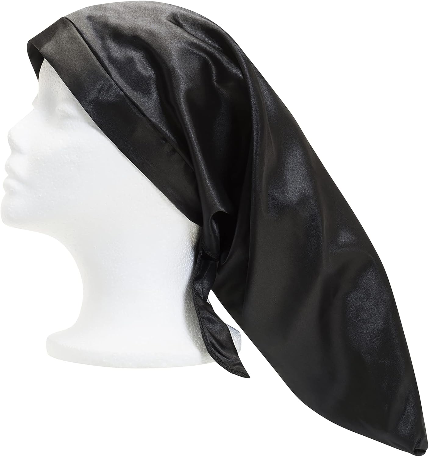 Cantu Braid Bonnet Extra Long Sleep Cap, Black