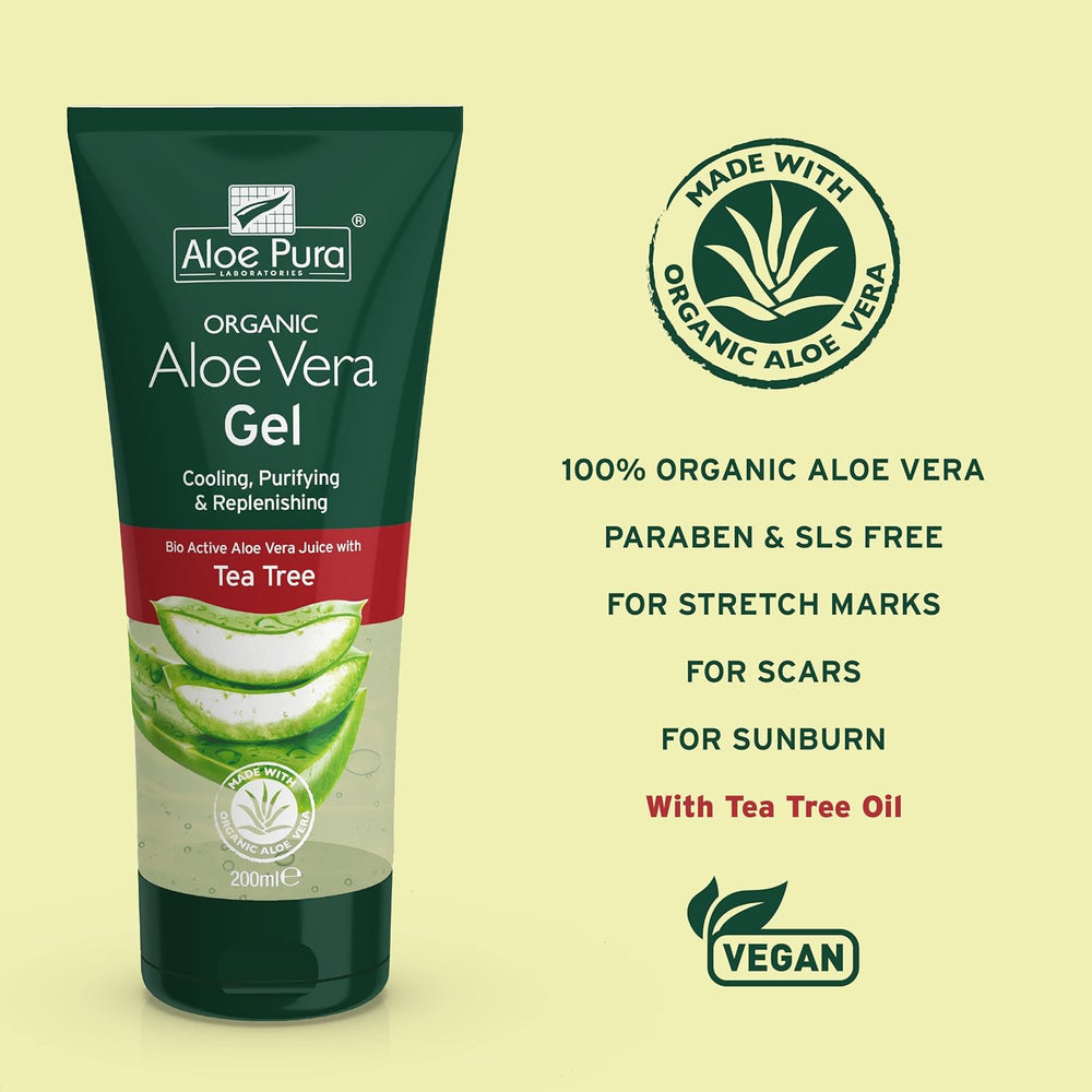 Aloe Pura Aloe Vera Gel with Tea Tree 200ml