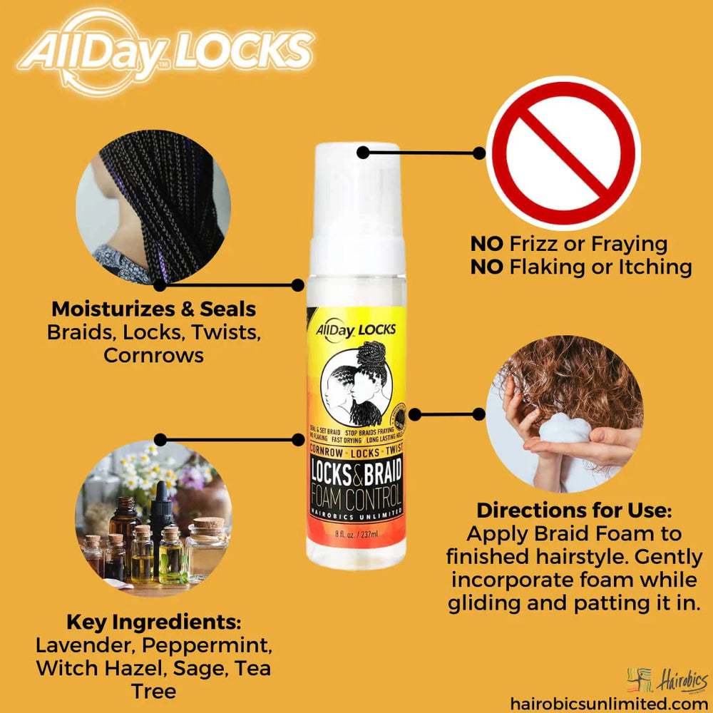 AllDay Locks Locks & Braid Foam Control 237ml/8oz