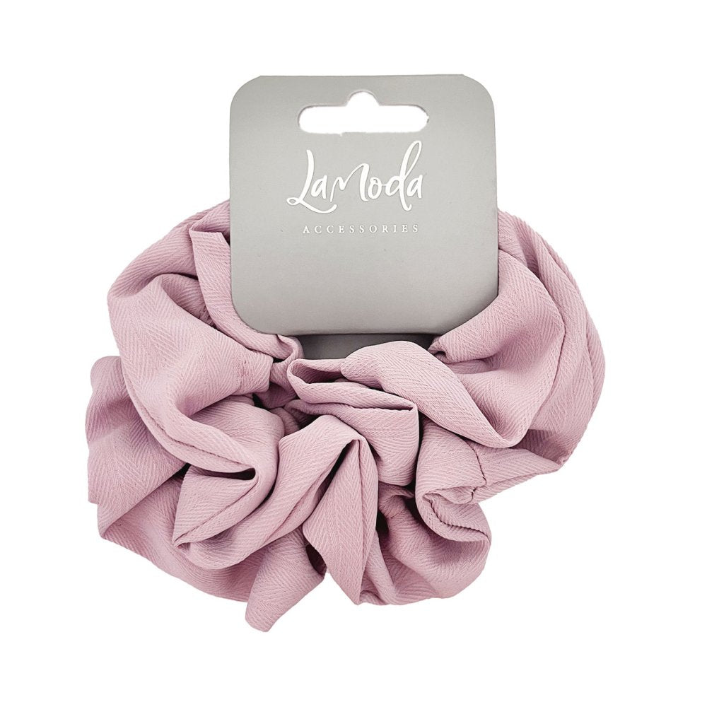 LA MODA HERRINGBONE TWEED L SCRUNCHIE