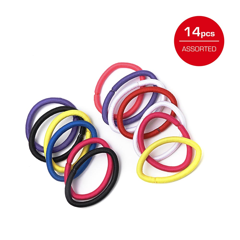 Red By Kiss Elastic Hair Band 5mm (14ct)  Bright Assorted