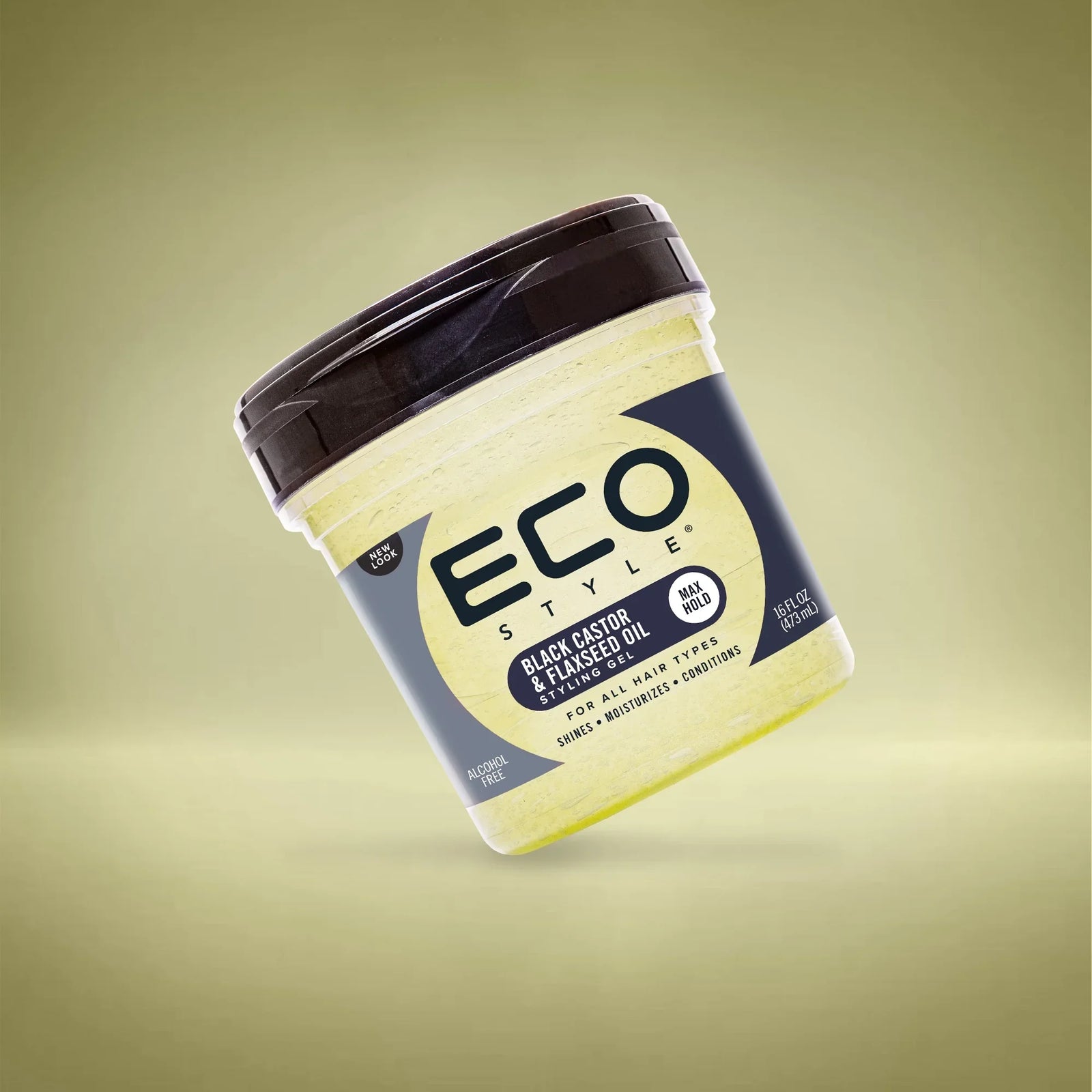 Eco Styler Black Castor & Flaxseed Oil Hair Styling Gel 473ml/16oz
