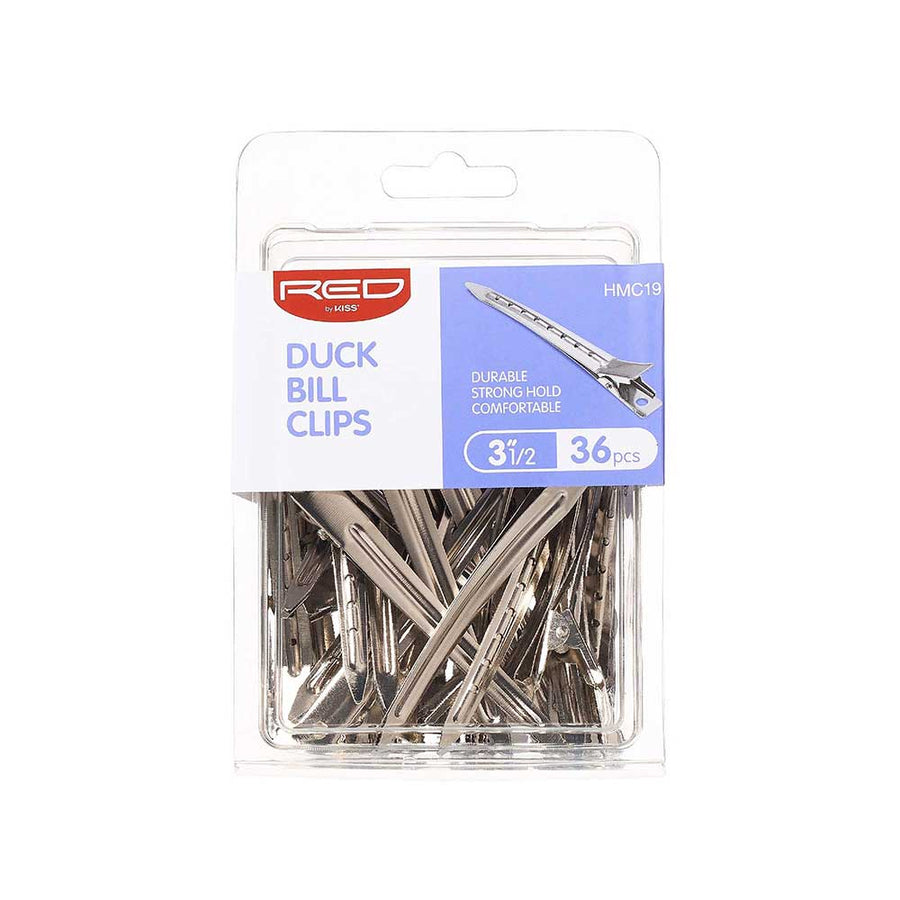 Red By Kiss Silver Duck Bill Clips (36 PCS)