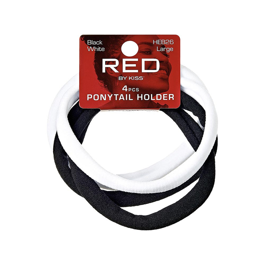 Red By Kiss Ponytail Holder Black&White LARGE