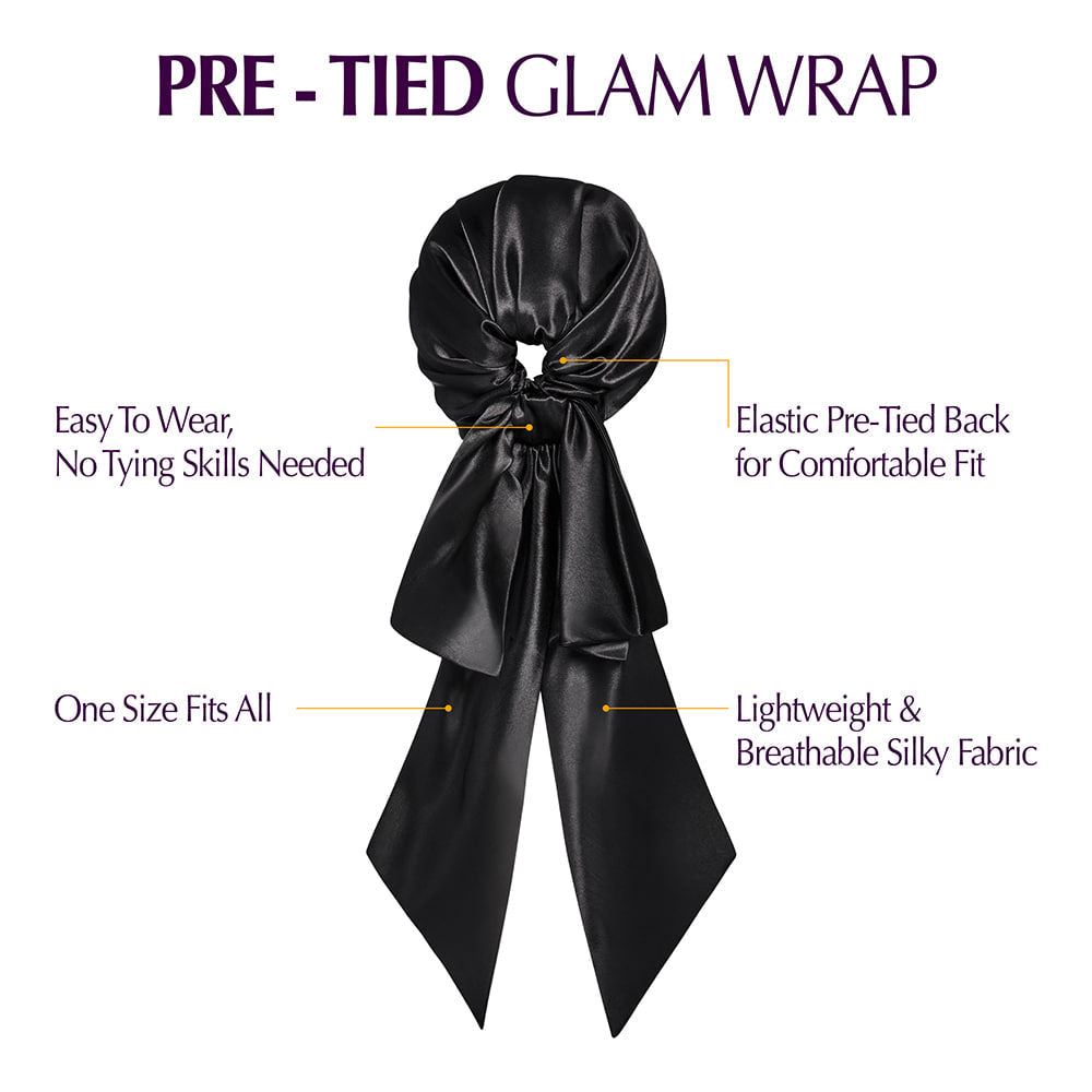 Red By Kiss Pre-Tied Satin Glam Wrap
