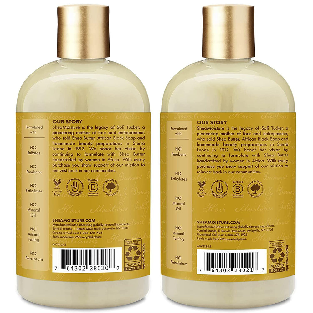 Shea Moisture Raw Shea Butter Set Shampoo 384ml and Conditioner 384ml