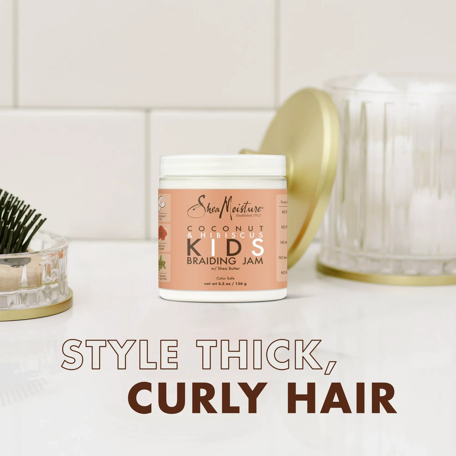 Shea Moisture Kids Braiding Jam Hair Gel Coconut and Hibiscus 156g