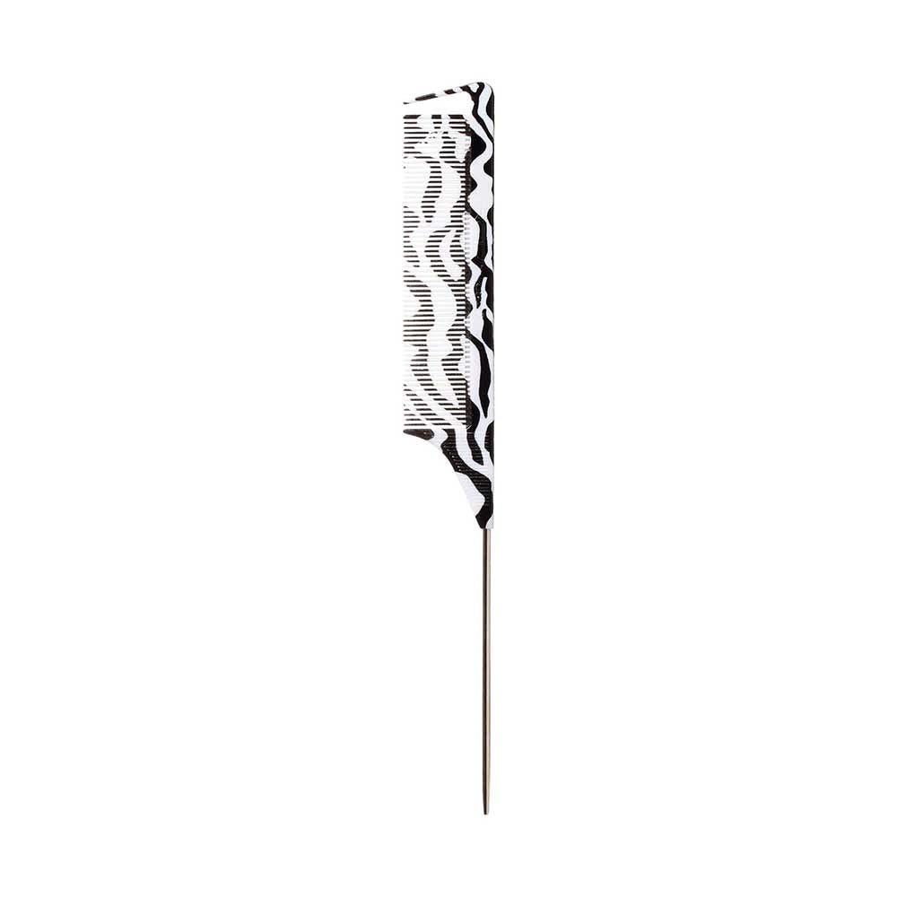 Red By Kiss Pattern Parting Pin Tail Comb