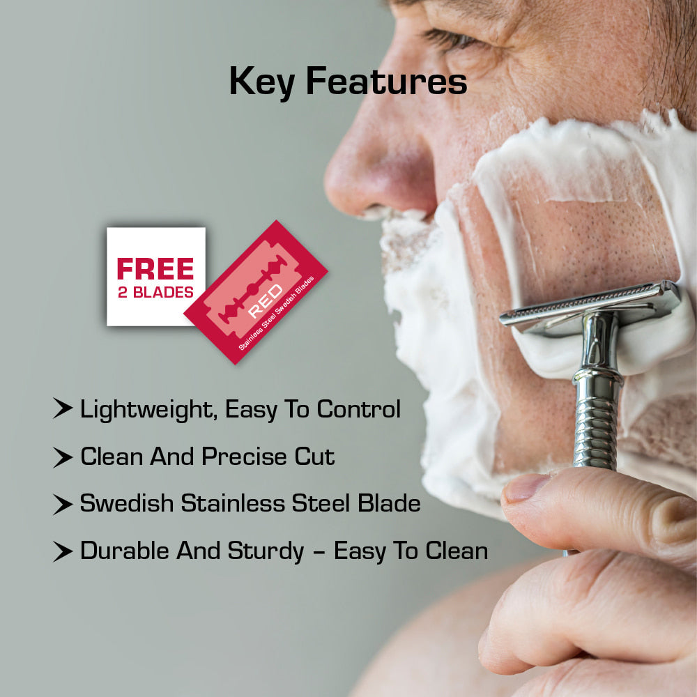 Red By Kiss Classic Shaver with 2pcs Blades