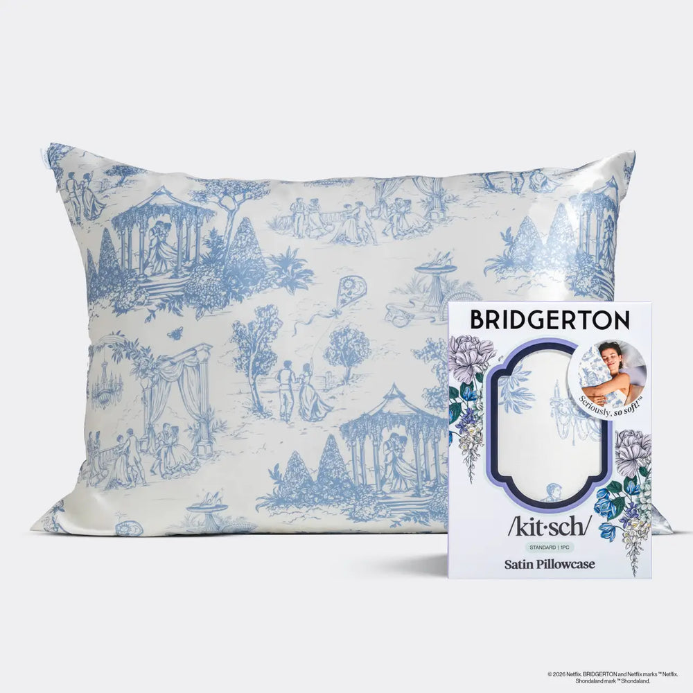 Kitsch Bridgerton X Satin Pillowcase in Garden Toile