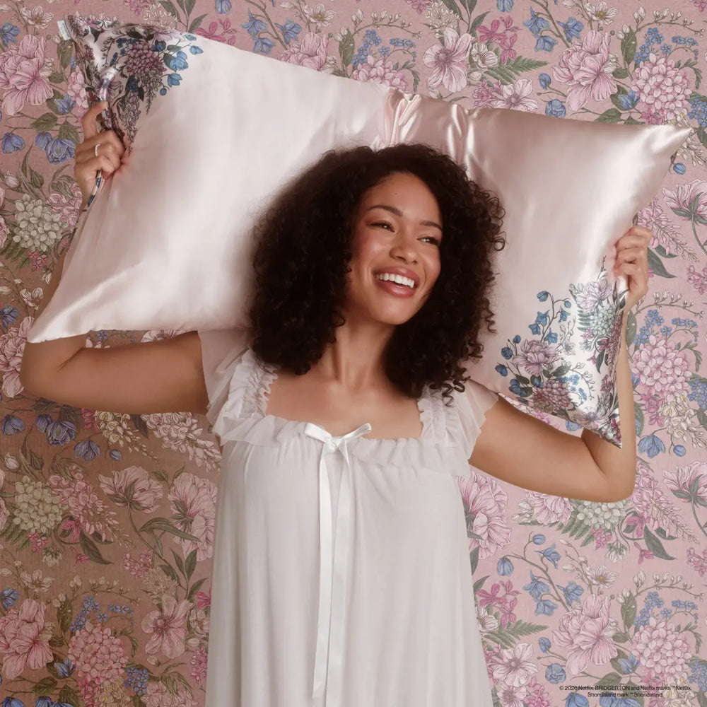 Kitsch Bridgerton X Satin Pillowcase in Wisteria - King