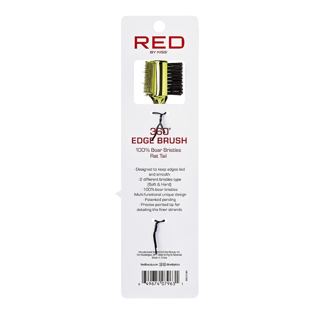 Red By Kiss 4-in-1 360° Edge Brush with Rat Tail