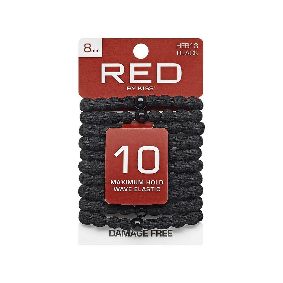 Red By Kiss Cotton Elastic Hair Band 8mm (10ct)