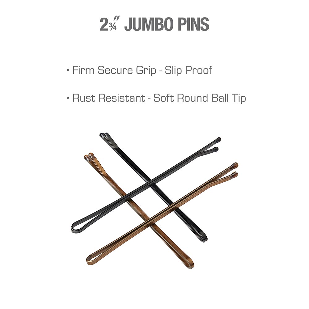 Red By Kiss  Bob Pins   Bronze black 2 3/4" 40 PCS