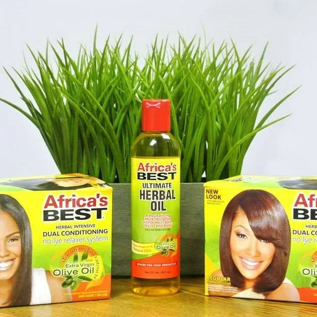 Africa's Best Herbal Intensive Dual Conditioning No-Lye Hair Relaxer kit