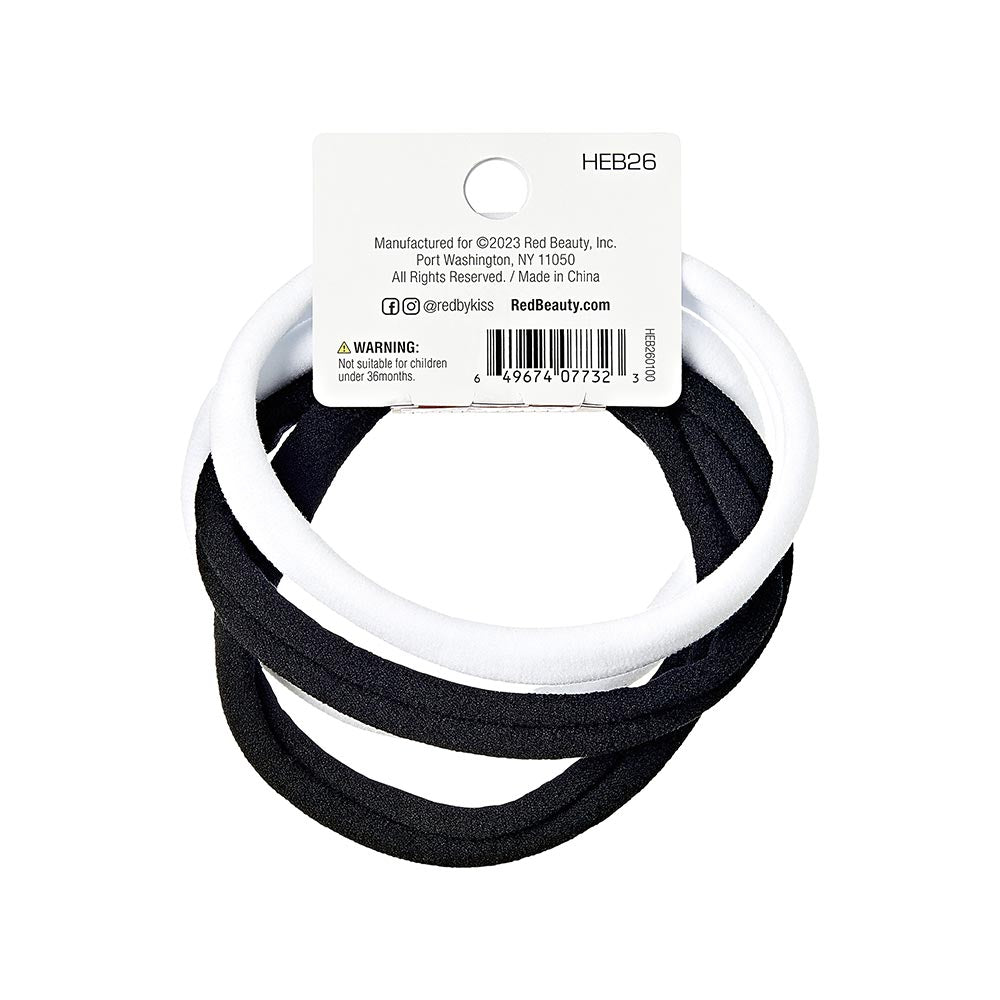 Red By Kiss Ponytail Holder Black&White LARGE