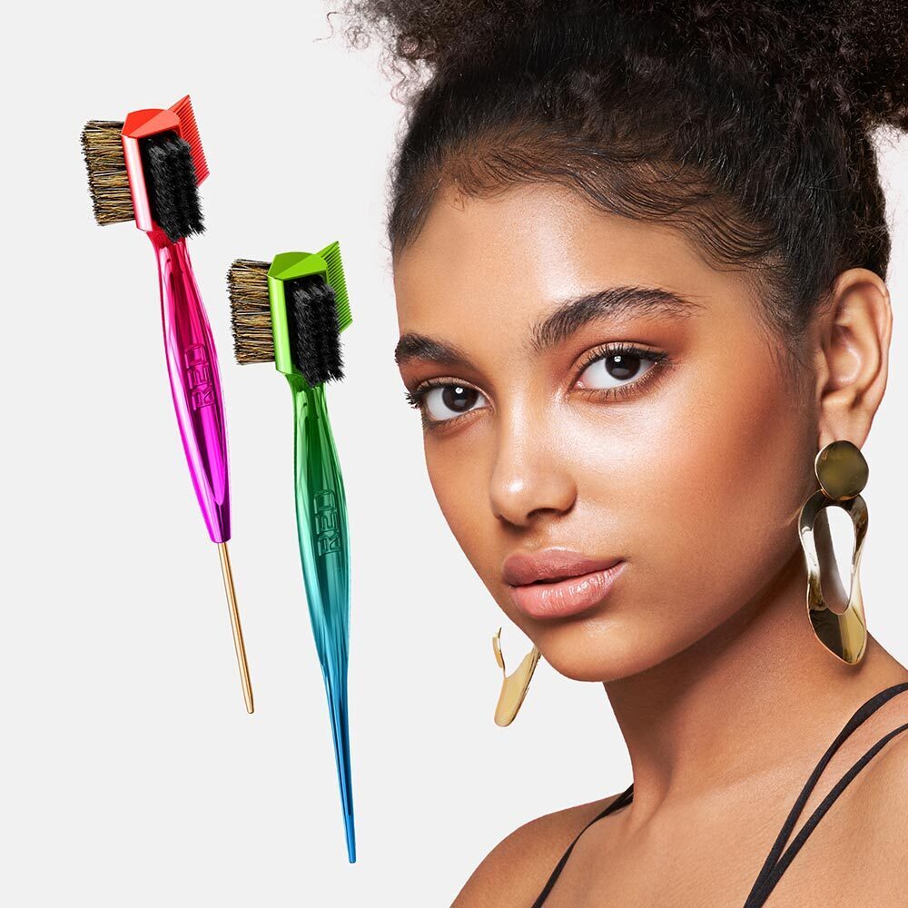 Red By Kiss  4-in-1 360° Edge Brush with Pin Tail