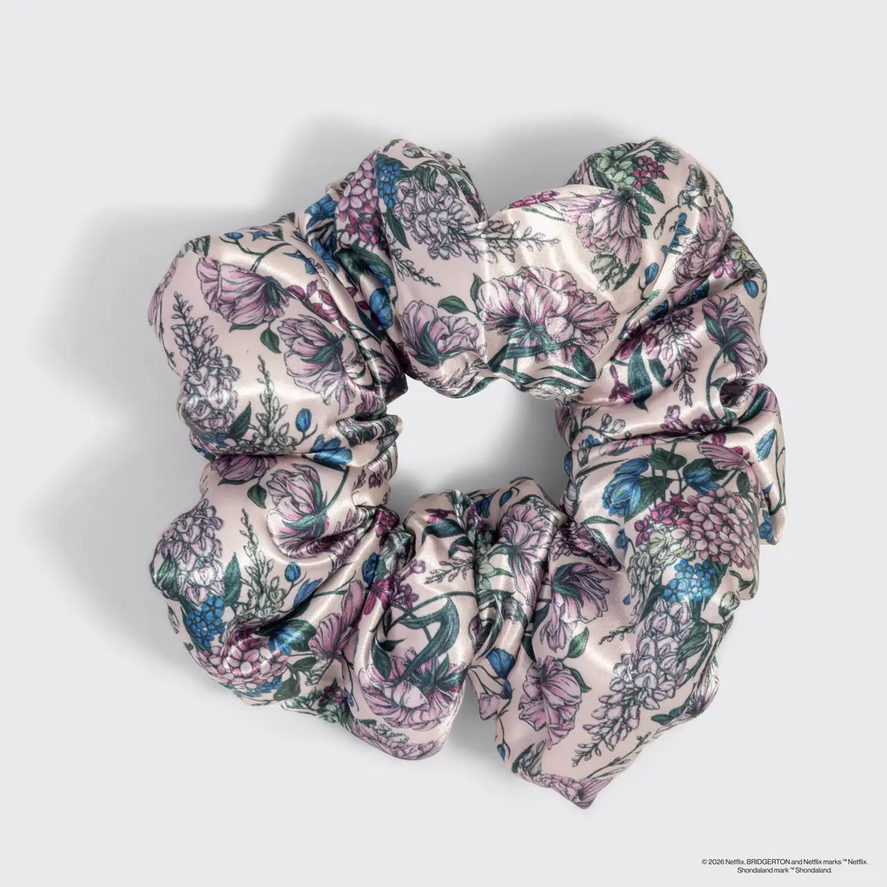 Kitsch Bridgerton X Satin Pillow Scrunchies in Toile in Bloom