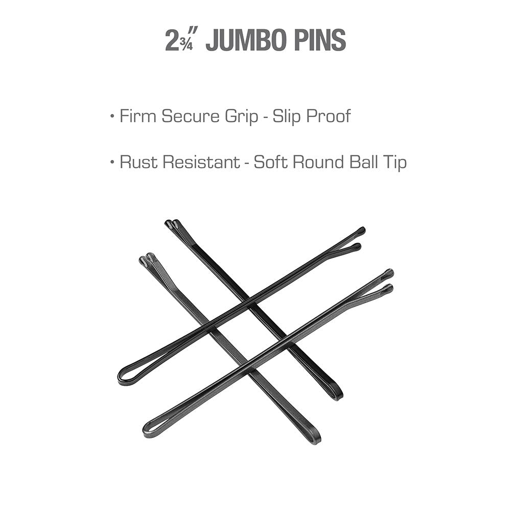 Red By Kiss Bob Pins Jumbo 2 3/4" 40 OCT BLACK