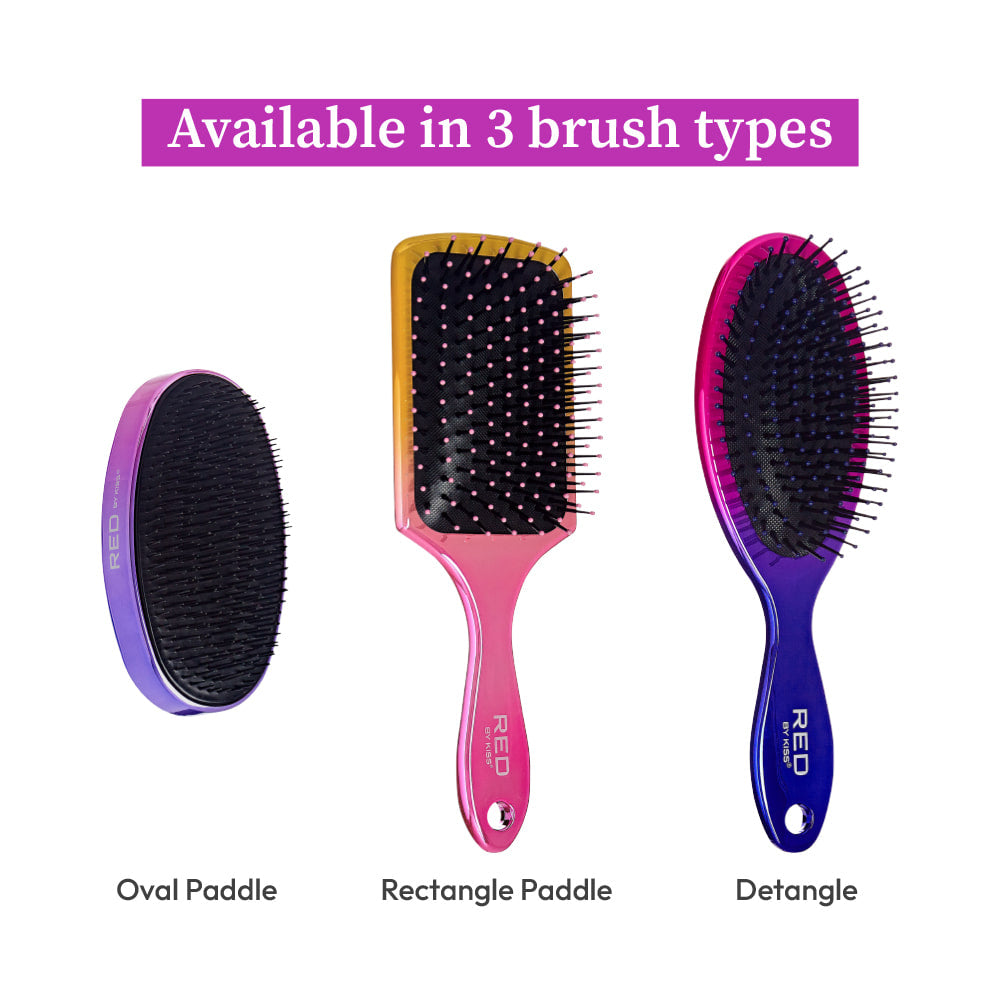 Red By Kiss Crystal Charcoal Detangle Brush