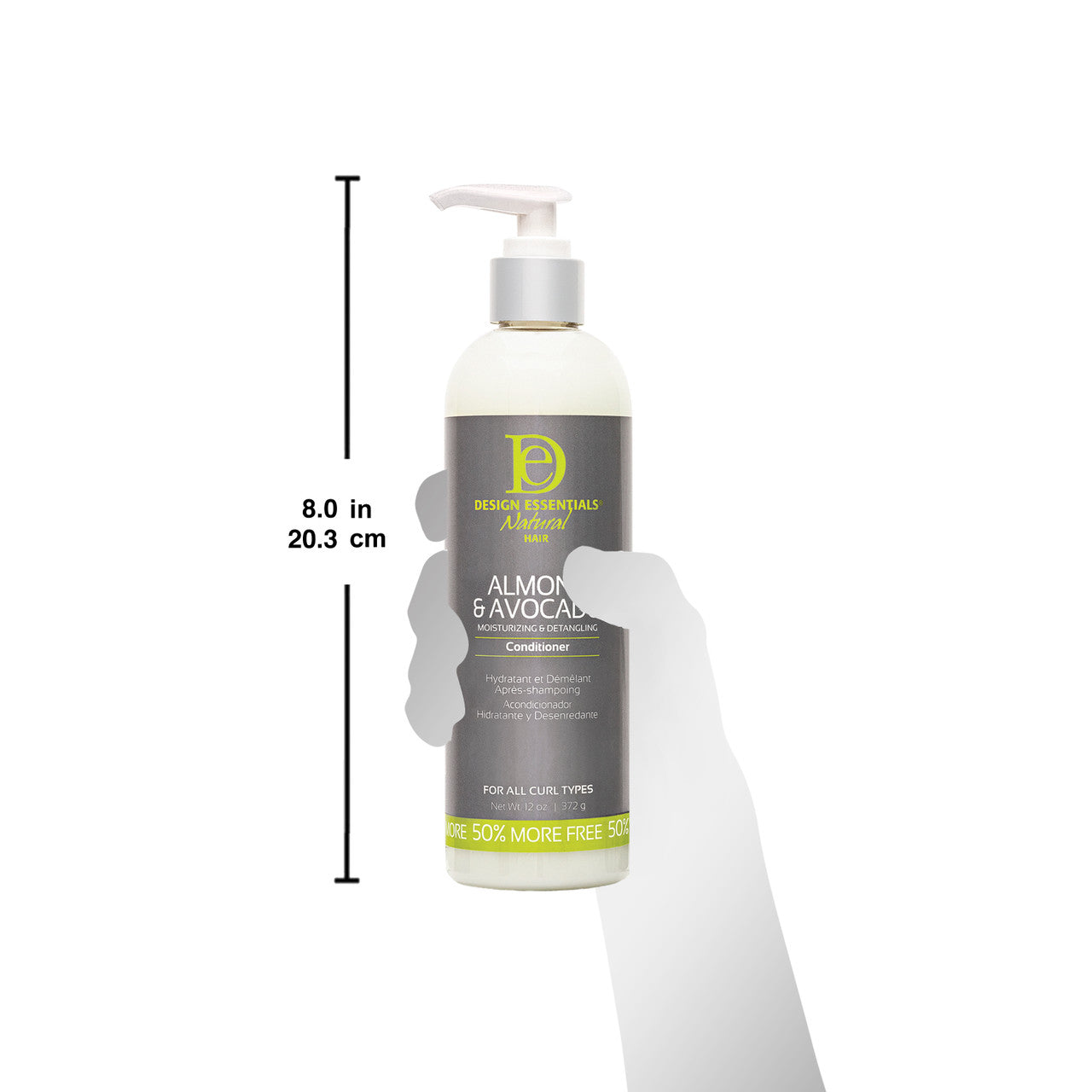 Design Essentials Almond & Avocado Moisturizing & Detangling Conditioner 372g/12oz