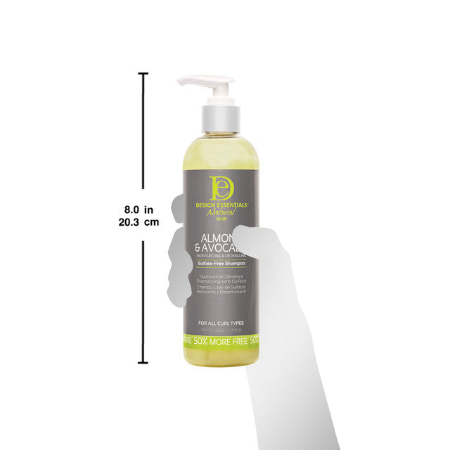 Design Essentials Almond & Avocado Moisturizing & Detangling Sulfate-Free Shampoo 365g/12oz