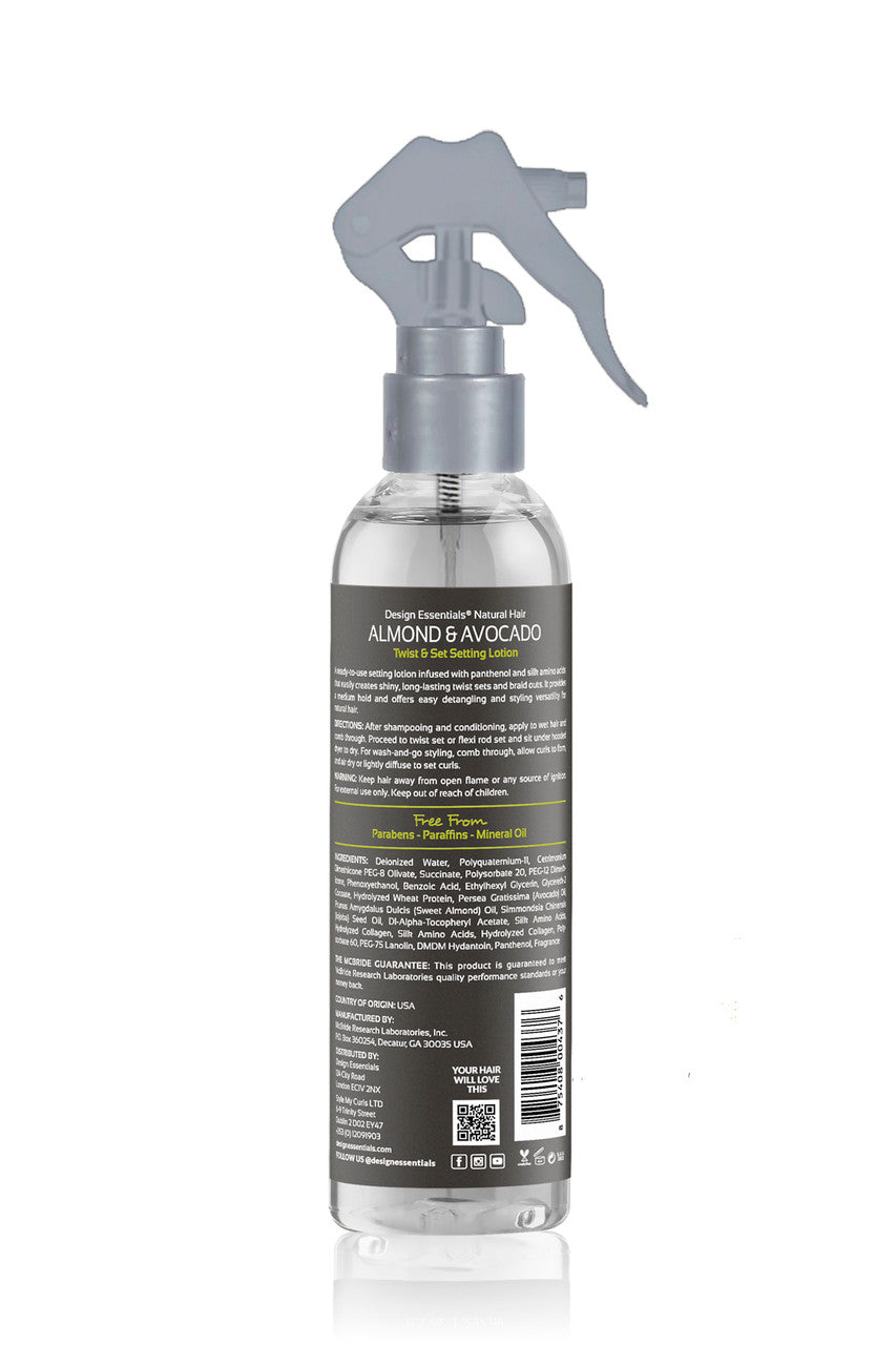 Design Essentials Almond & Avocado Twist & Set Setting Lotion 8oz