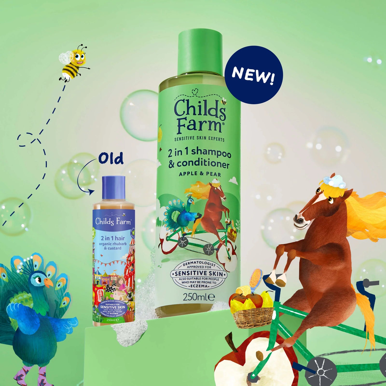 Childs Farm Sensitive Skin Experts Apple & Pear 2 In 1 Shampoo & Conditioner 250ml