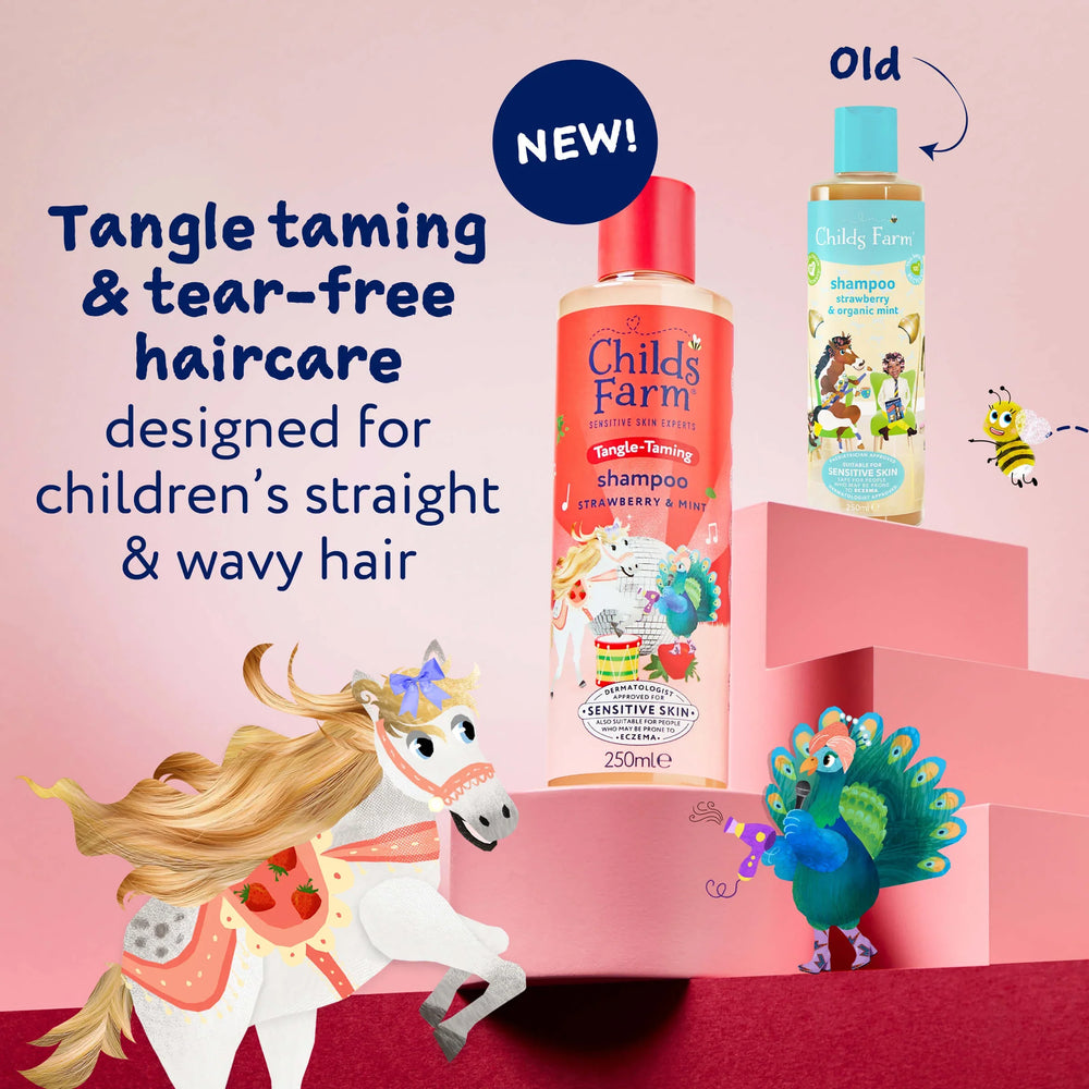 Childs Farm Sensitive Skin Experts Strawberry & Mint Tangle Shampoo 250ml