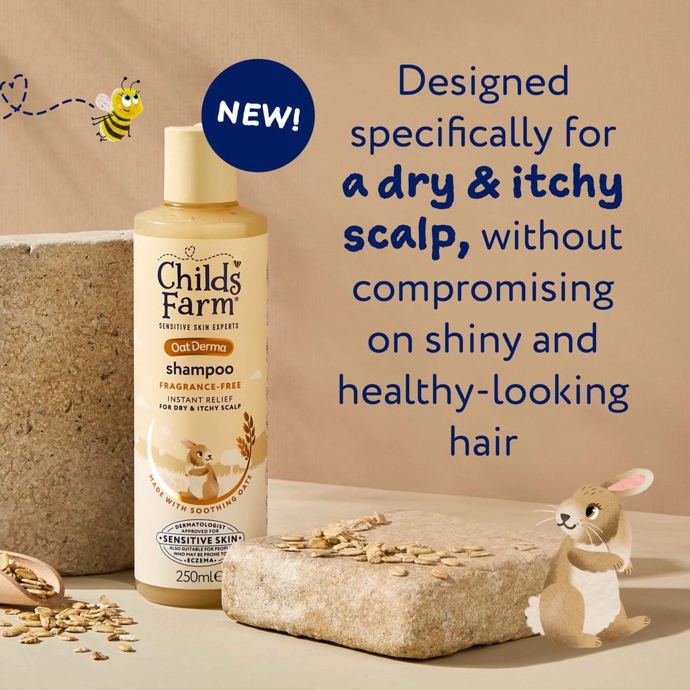 Childs Farm Sensitive Skin Experts Oat Derma Fragrance Free Shampoo 250ml