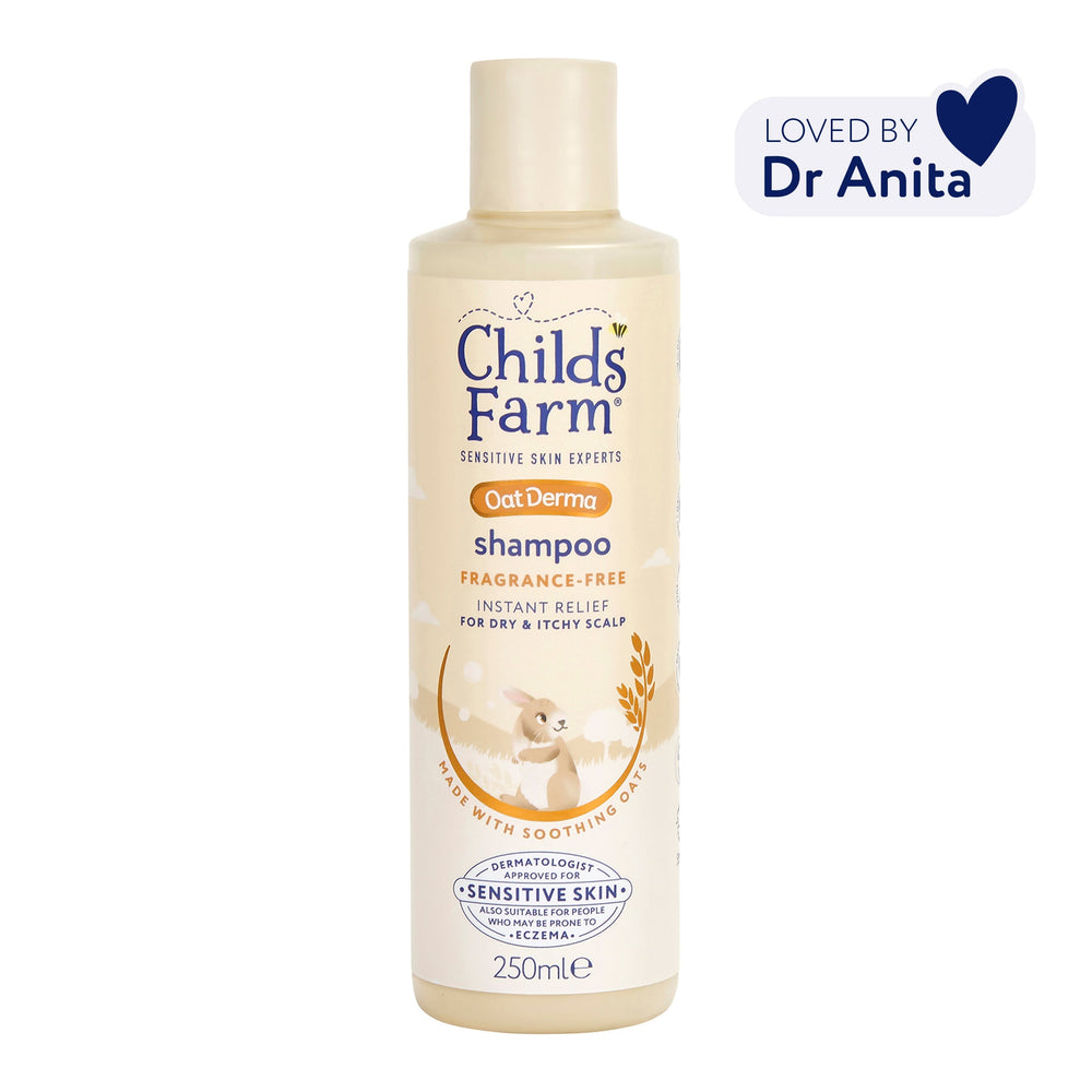 Childs Farm Sensitive Skin Experts Oat Derma Fragrance Free Shampoo 250ml