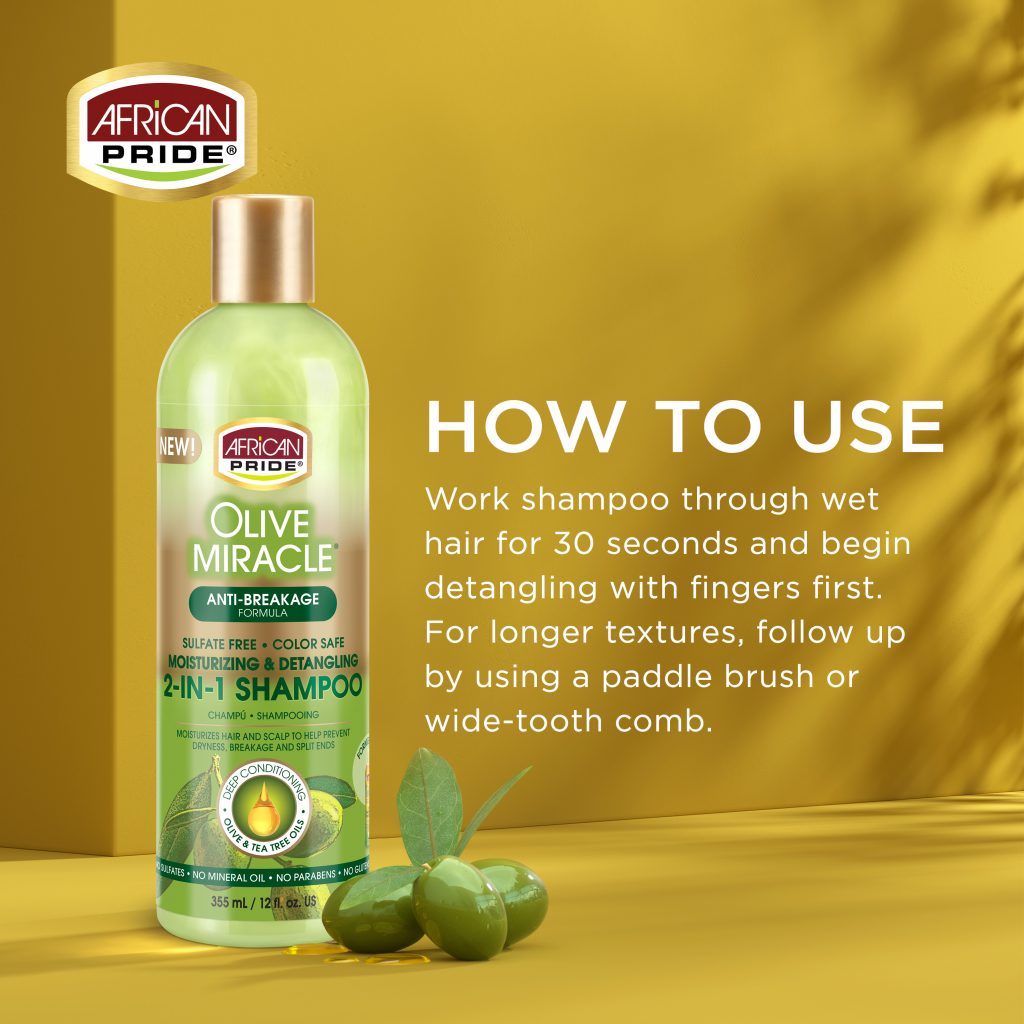 African Pride Olive Miracle 2-in-1 Shampoo 355ml/12oz