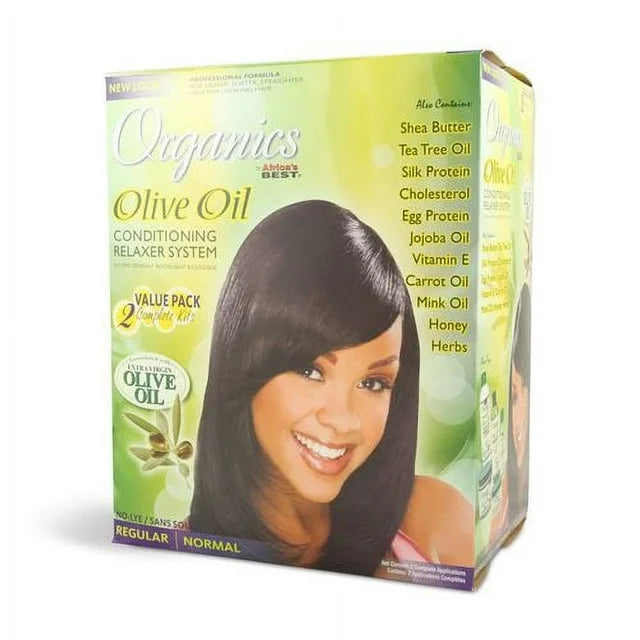 Africa’s Best Organics Olive Oil Conditioning No-Lye Relaxer System 2 Application Kit